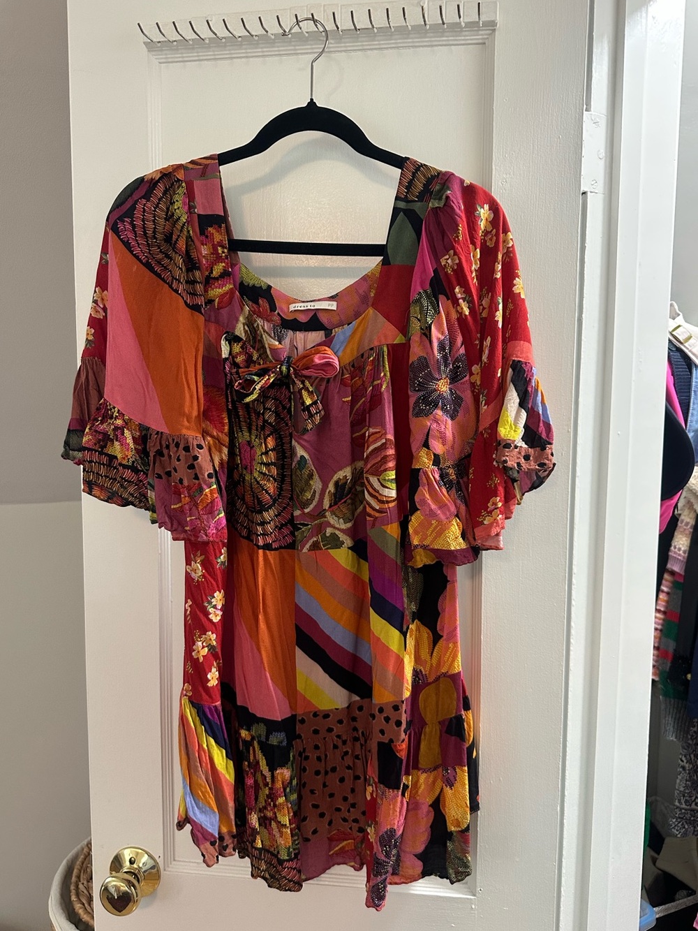 Colorful Patchwork Floral Tunic - Multicolor